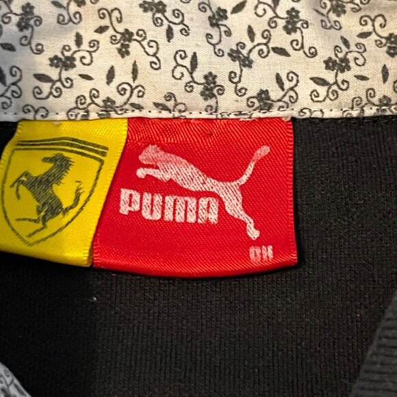 Puma Ferrari Mens Polo Shirt Black/Red Sz S Ferrari menswear short sleeve - Picture 8 of 14